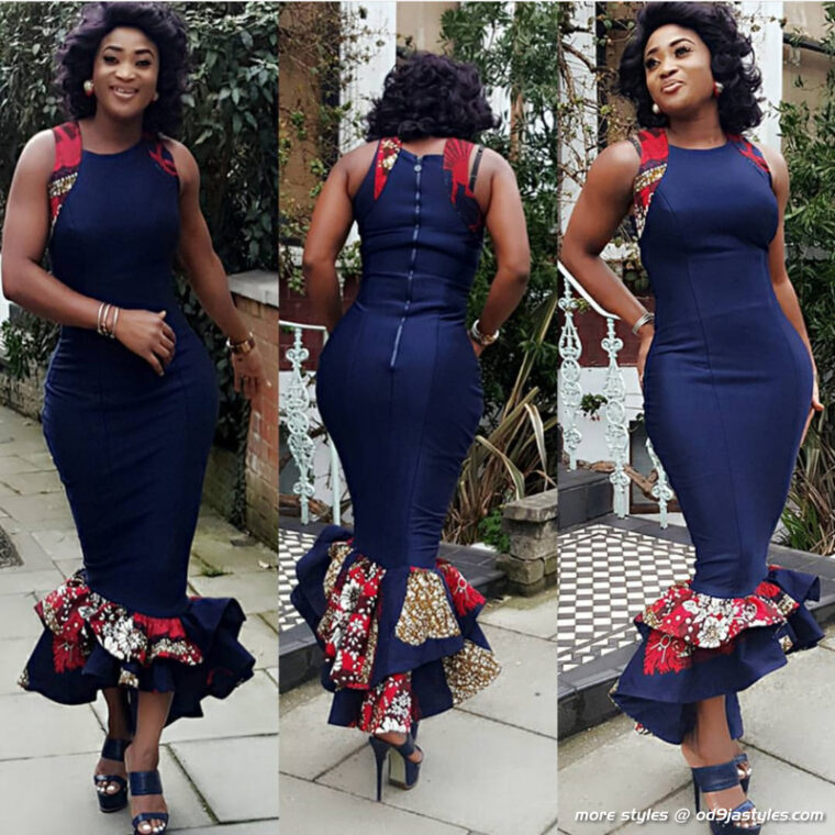 The Most Recent Trends In Ankara Jean Combo Styles For Ladies (44)