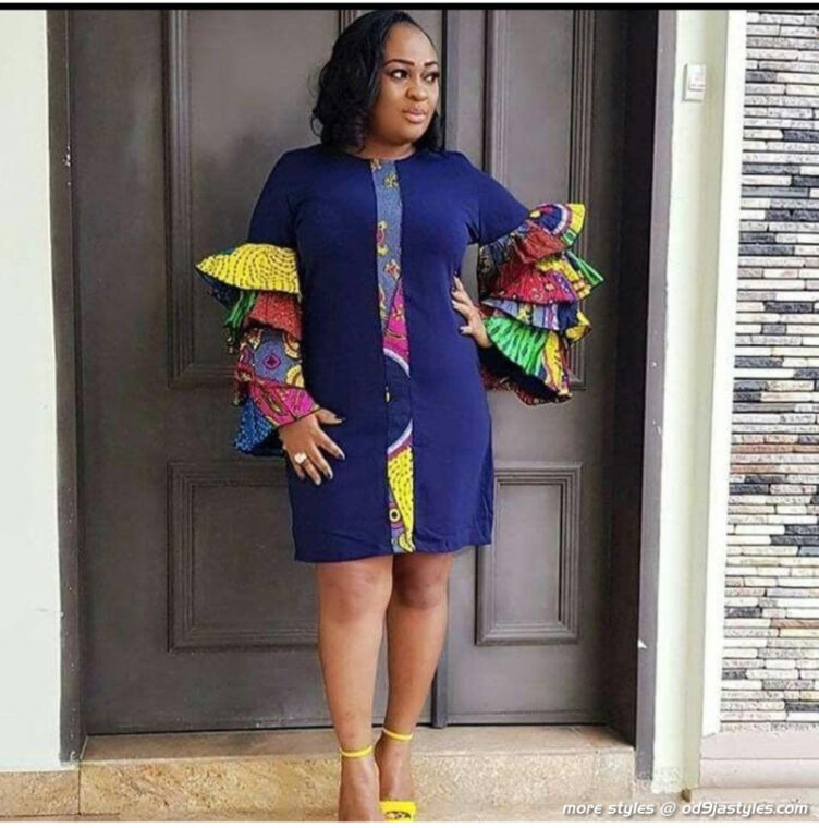 The Most Recent Trends In Ankara Jean Combo Styles For Ladies (45)