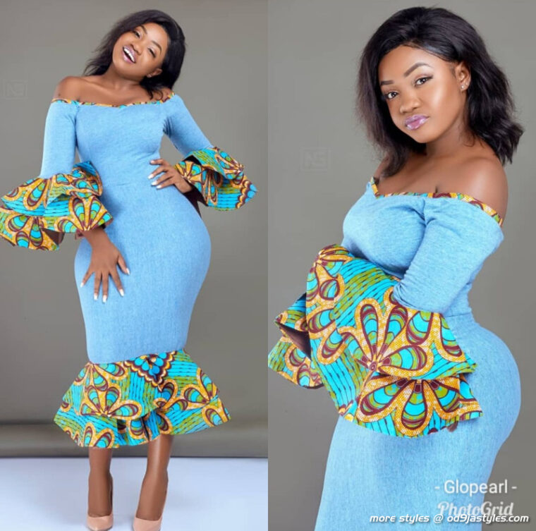 The Most Recent Trends In Ankara Jean Combo Styles For Ladies (5)