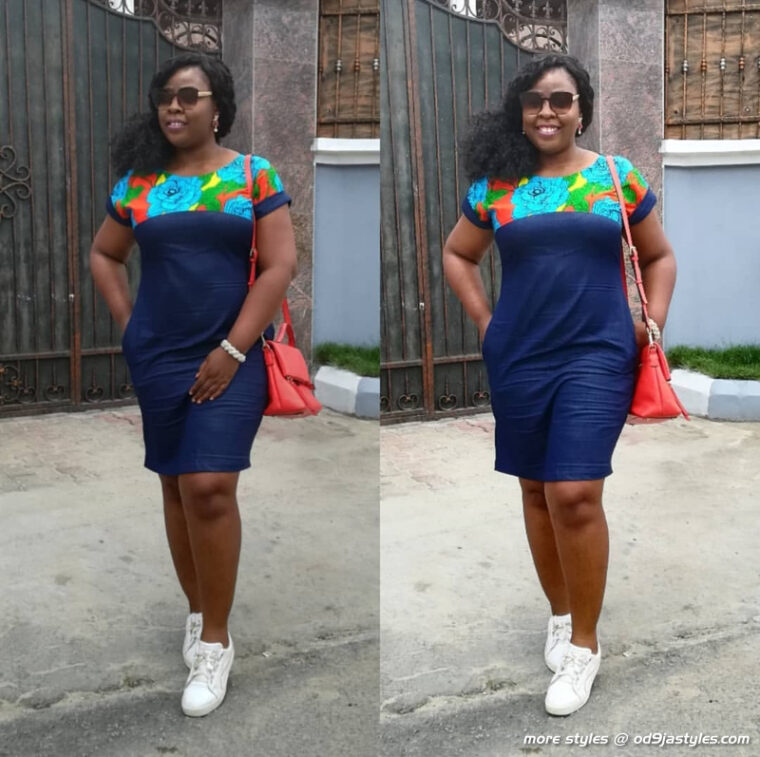 The Most Recent Trends In Ankara Jean Combo Styles For Ladies (52)
