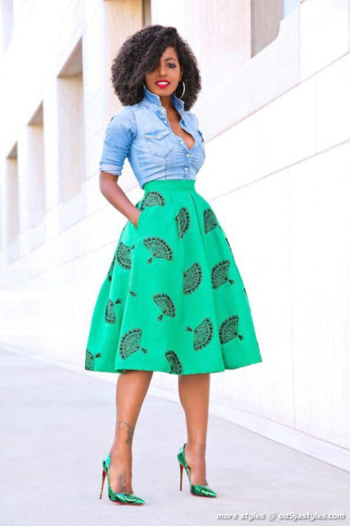 The Most Recent Trends In Ankara Jean Combo Styles For Ladies (59)