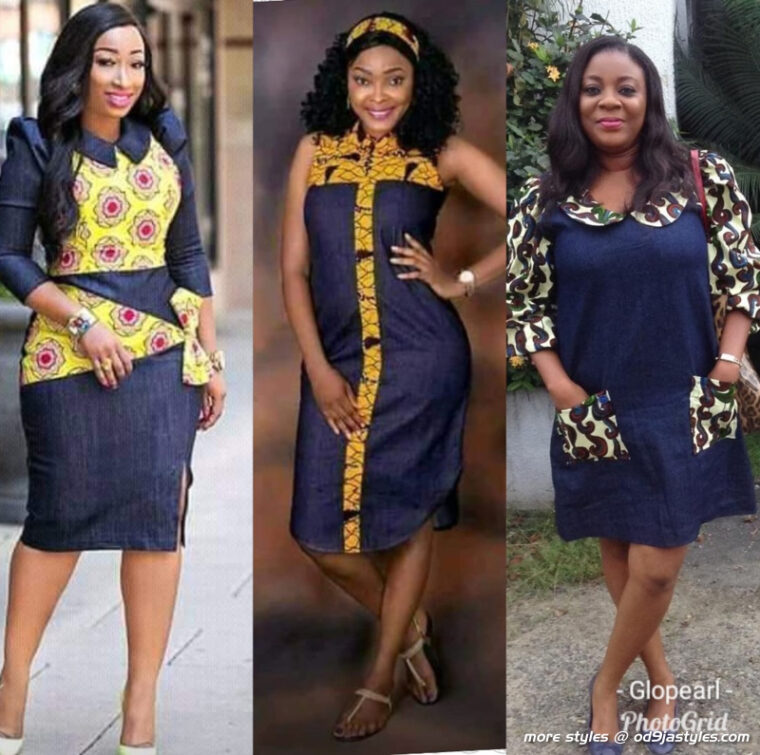 The Most Recent Trends In Ankara Jean Combo Styles For Ladies (6)