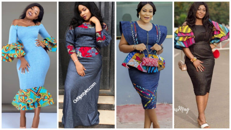 The Most Recent Trends In Ankara Jean Combo Styles For Ladies » OD9JASTYLES