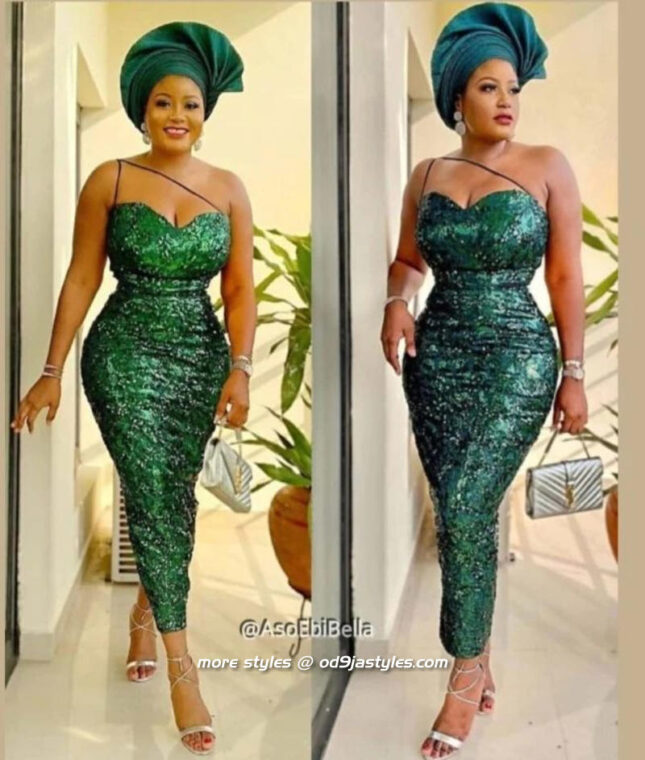 Lace Long Gown Styles For Party Guests - od9jastyles (9)