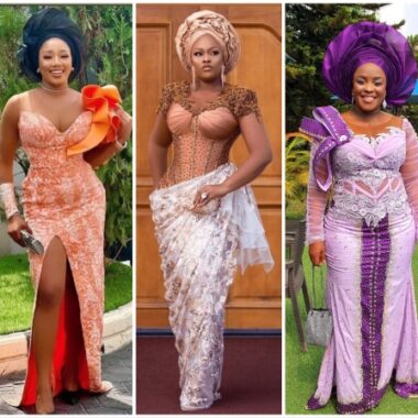 Latest Ovation Lace Styles & Fabulous Aso Ebi Gown Designs Perfect For All Occasions