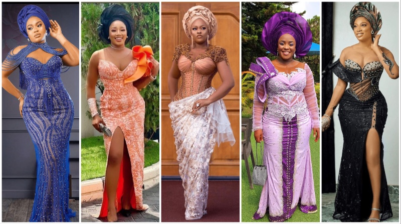 Latest Ovation Lace Styles & Fabulous Aso Ebi Gown Designs Perfect For All Occasions