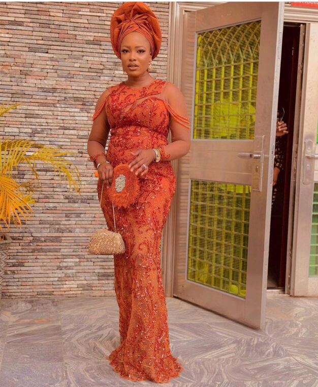 Latest Red Lace Asoebi Styles 2022