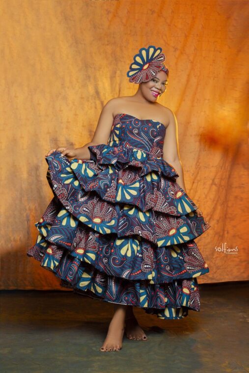 Tiered Ankara dresses