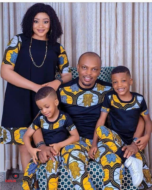 Matching Ankara Outfits for Family Photos