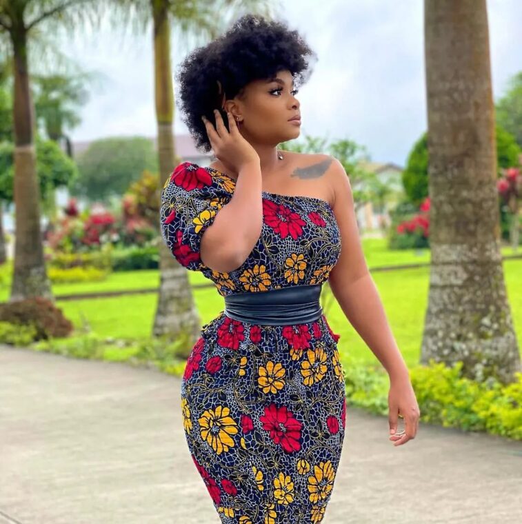 Bodycon Ankara Midi Gown Styles