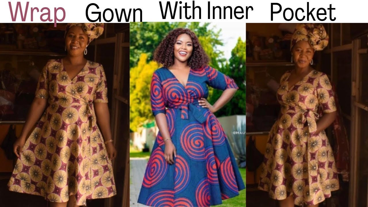 How to Cut and Sew a Wrap Short Gown with Inner Pocket Step by Step with Detailed Explanation (Video)