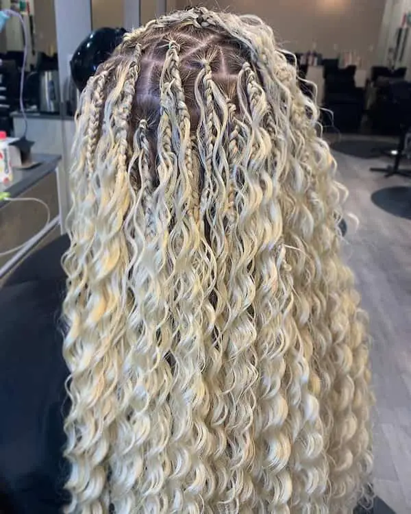 Blonde Full Volume Knotless Goddess Box Braids