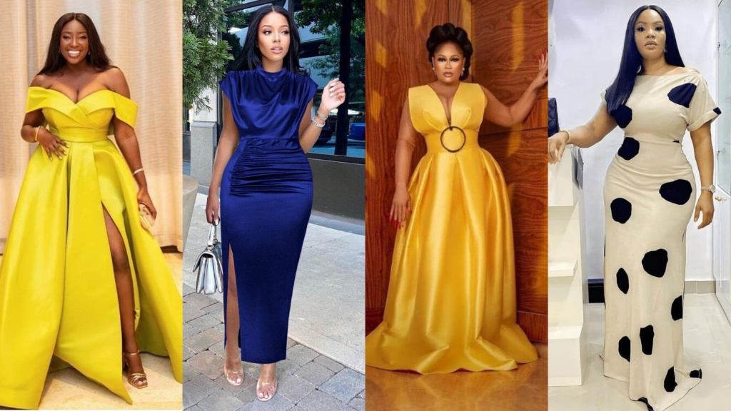 Categories of Satin Dresses for Stylish African Women