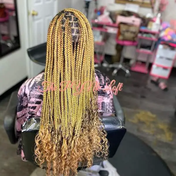 Classic Blonde Knotless Goddess Box Braids