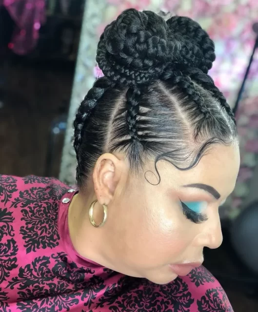 Goddess Braids in a Bun