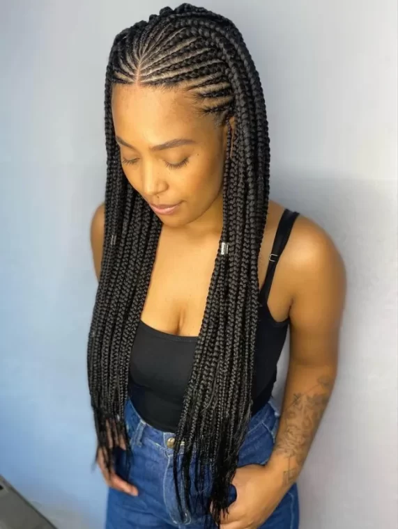 Laconic Cornrow Goddess Braids