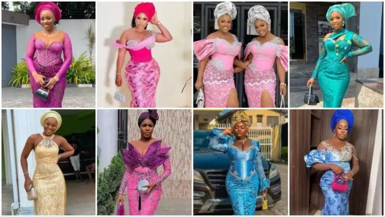 33 Breathtaking AsoEbi Lace Gown Styles for Weddings