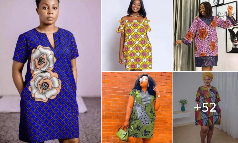 Trendy Ankara Shift Dresses