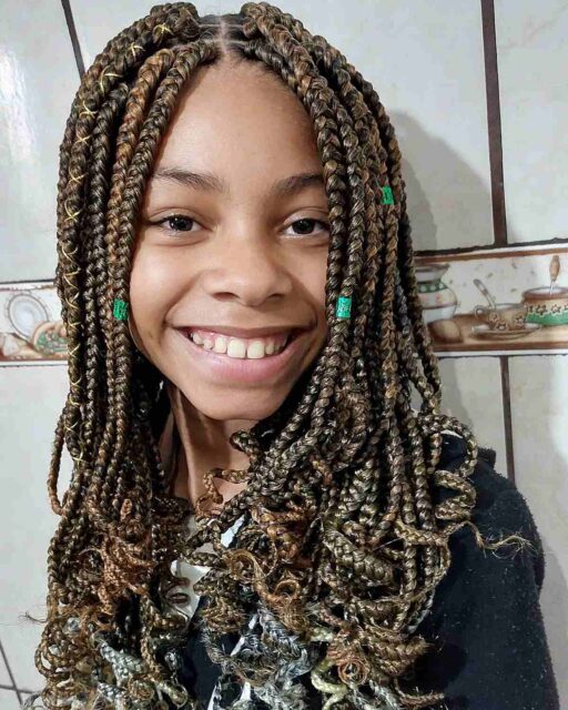 chunky box braids for kids around 8 years old