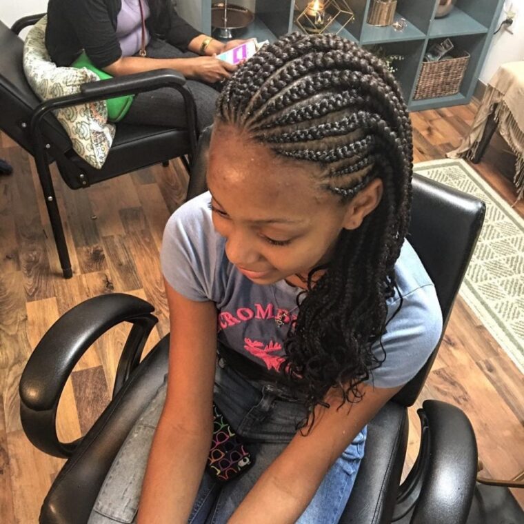 medium box braids for kids