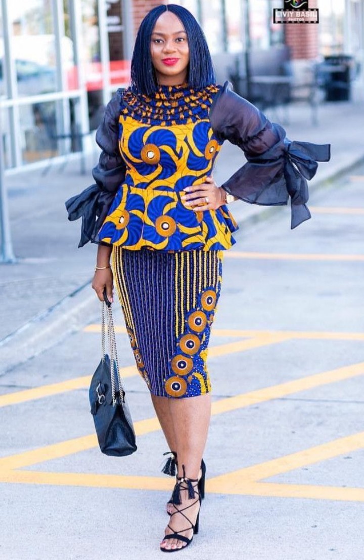 Ankara pencil skirts and tops