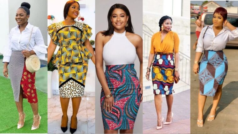 ankara pencil skirts and tops