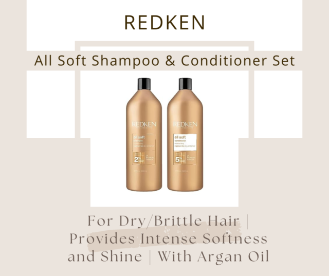 Experience the luxurious transformation of your hair with the REDKEN All Soft Shampoo & Conditioner Set. Specially designed for dry and brittle hair, this extraordinary duo infuses your hair with unmatched softness and an irresistible shine. Enriched with nature's miracle worker - Argan Oil, it not only intensely hydrates your hair but also smooths away frizz and eliminates split ends. The result is lush, glossy, and soft-to-the-touch hair. Revive the life and beauty of your hair with the REDKEN All Soft Shampoo & Conditioner Set. Unlock the secret to incredibly soft, radiant hair today!