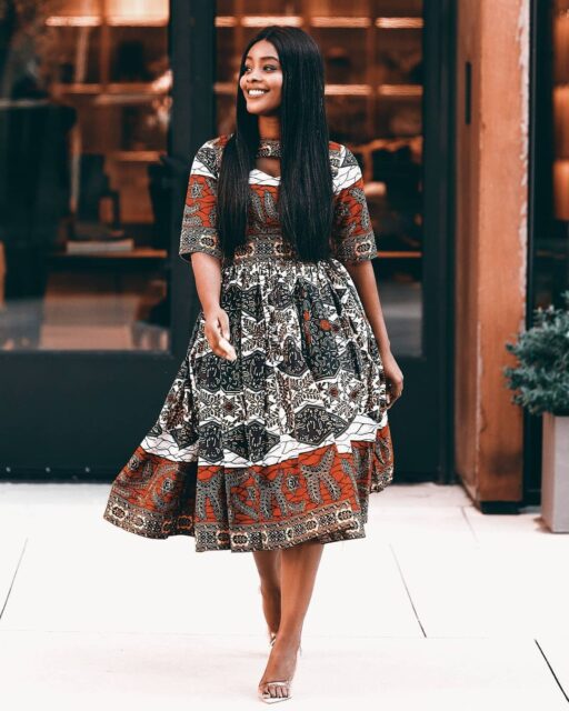 Stylish Ankara Flare Dress