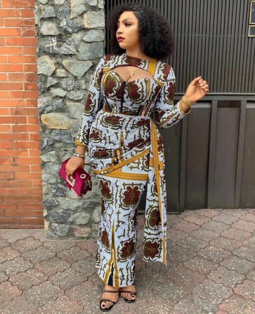 Elegant Ankara Wrap Gown