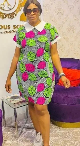 Ankara White Collar Dress Styles