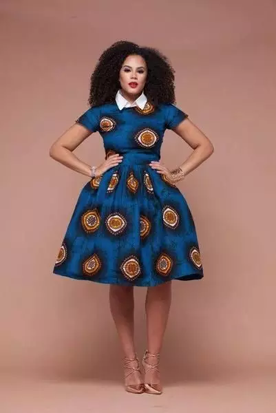 Ankara White Collar Dress Styles