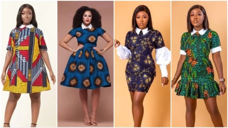 Ankara White Collar Dress Styles