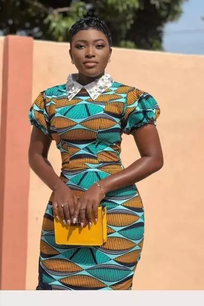 Ankara White Collar Dress Styles