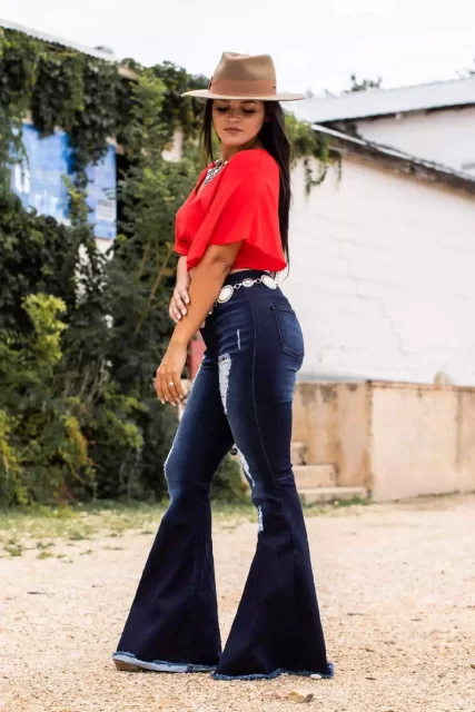 high waisted flare jeans