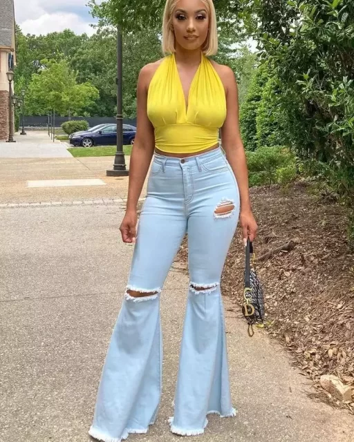 high waisted flare jeans