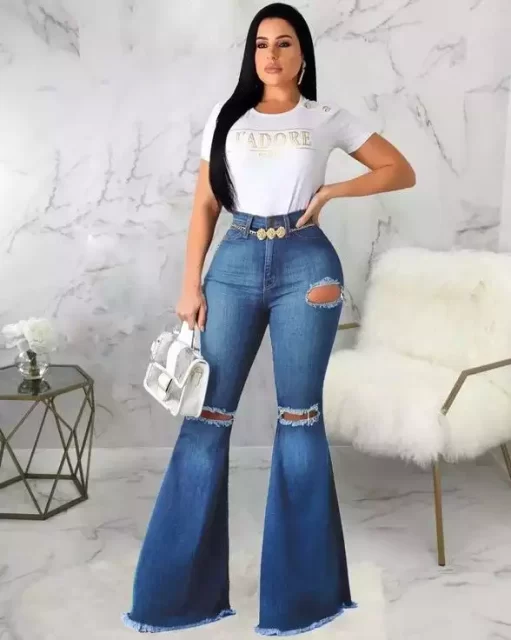 high waisted flare jeans
