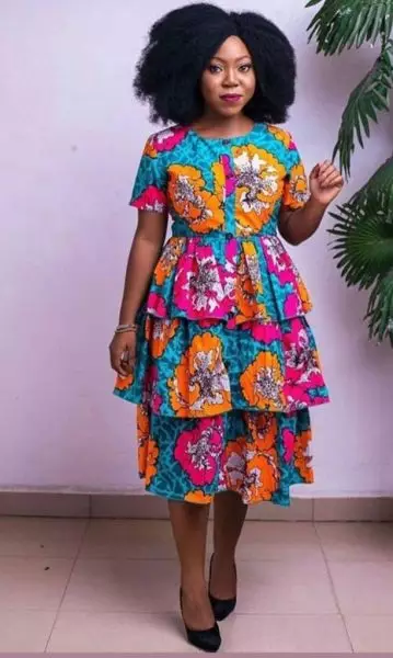 Tiered Ankara dress styles