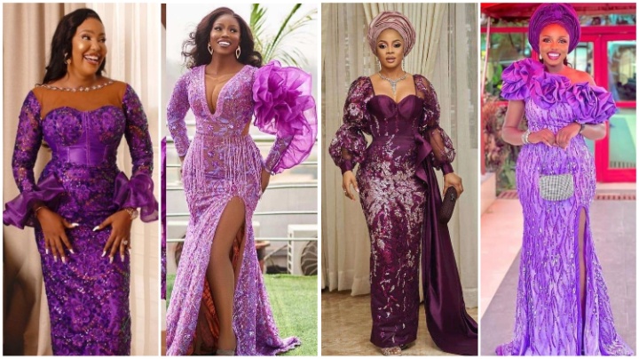 Beautiful Styles Classy Women Can Sew With Purple Lace Fabrics