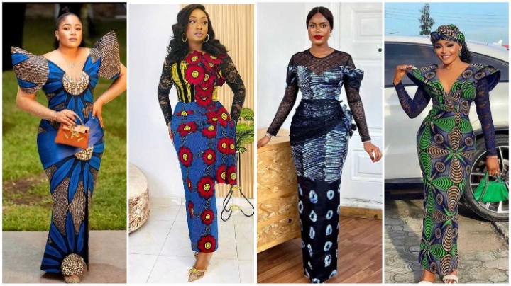 Styles of Long Ankara Gowns Ladies