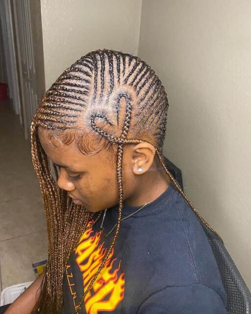 Chic And Best Lemonade Braids With Heart You’ll Love OD9JASTYLES