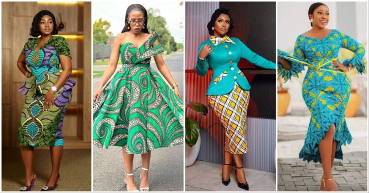 Women in vibrant African print dresses.