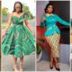Women in vibrant African print dresses.