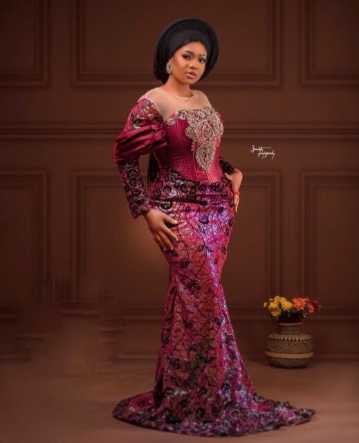 Elegant woman in traditional African attire.