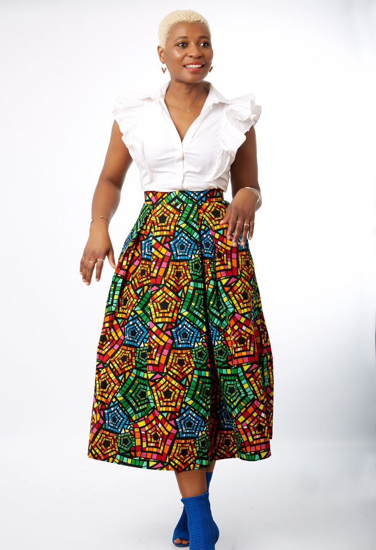 Smart and Classy Pleated Skirt Styles For Stylish African Ladies ...