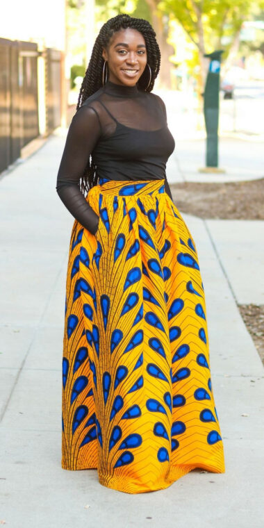 Ankara A Line Skirt (2)