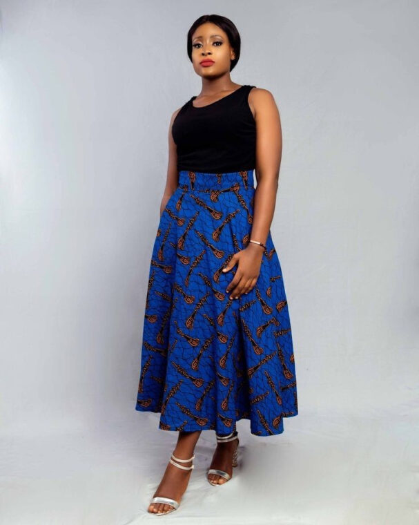 Ankara A Line Skirt (4)