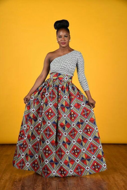 Ankara A Line Skirt (5)