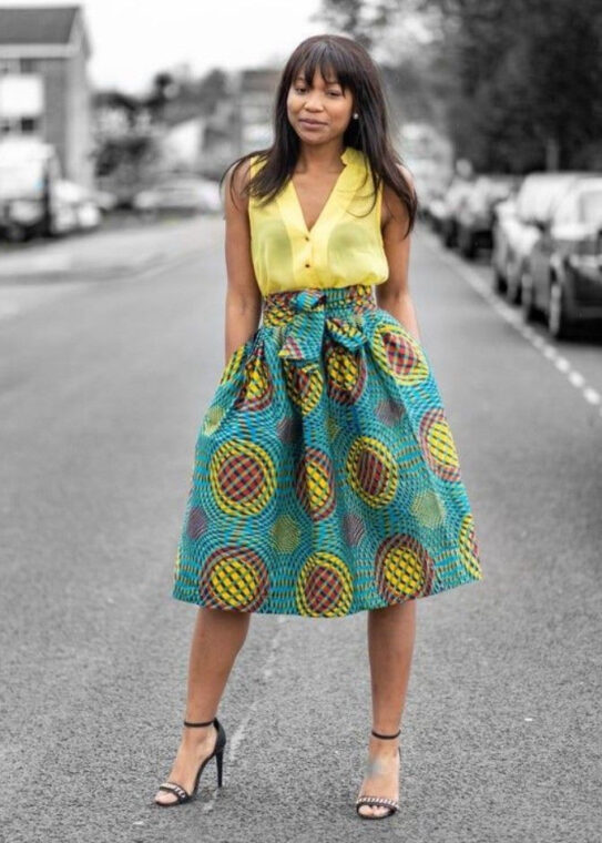 Ankara A Line Skirt (5)