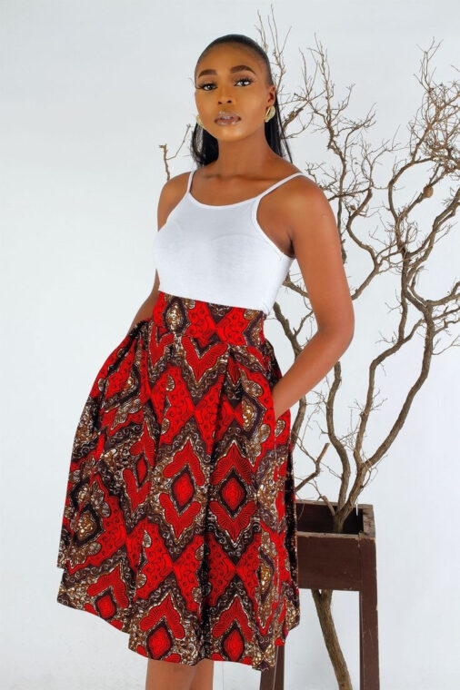 Ankara A Line Skirt (6)