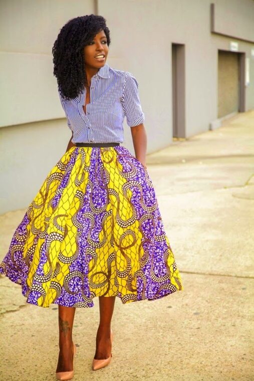 Ankara A Line Skirt (6)